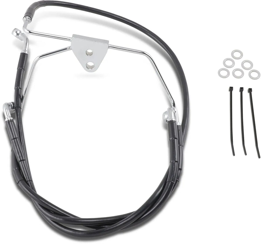 harley davidson flhtc [ESPECIALIDADES DE ARRASTRE] - Kit de línea de freno de vinilo negro extendido