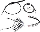 Harley Davidson FX [MARCA BURLY] - Juego completo de cables/líneas de manillar de vinilo negro para Ape Hanger