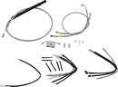harley davidson flfb [BURLY BRAND] - Kit de cables de manillar y latiguillos de freno para manillares Burly Ape-1