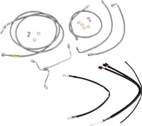 Harley Davidson Flhx [MARCA BURLY] - Kit completo de cable de manillar/línea de freno trenzado de acero inoxidable