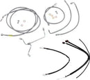 Harley Davidson Flhx [MARCA BURLY] - Kit completo de cable de manillar/línea de freno trenzado de acero inoxidable