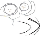 Harley Davidson Flhx [MARCA BURLY] - Kit completo de cable de manillar/línea de freno trenzado de acero inoxidable