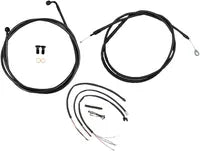 Harley Davidson Fxdrs 114 [LA CHOPPERS] - Kit completo de cable de manillar/línea de freno trenzado Midnight