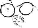 Harley Davidson Fxdrs 114 [LA CHOPPERS] - Kit completo de cable de manillar/línea de freno trenzado Midnight