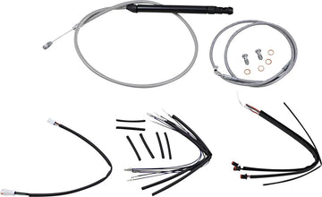 harley davidson flsl [MARCA BURLY] - Kit de cables de manillar y latiguillos de freno para manillares Burly Ape