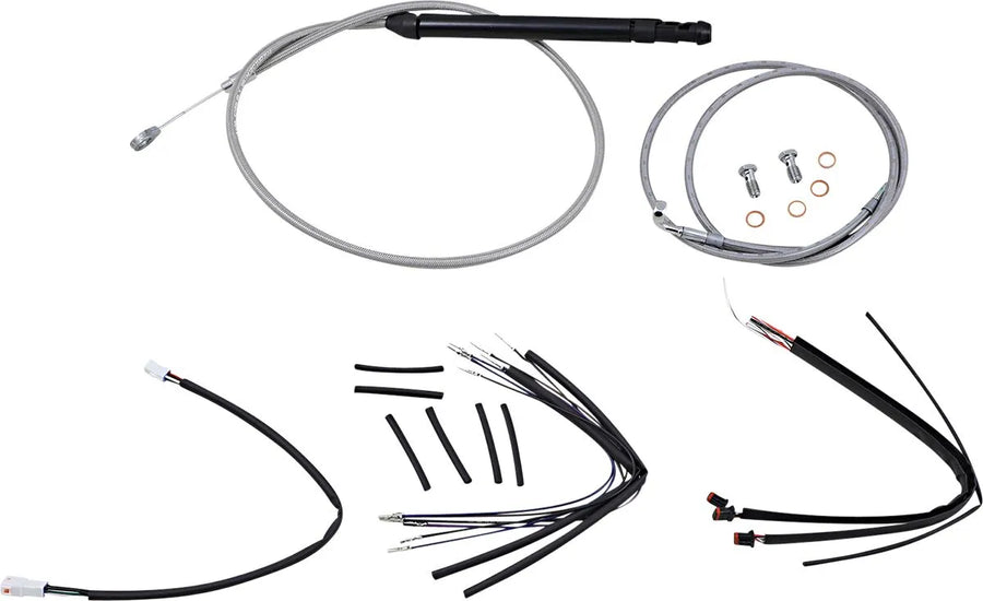 harley davidson flsl [MARCA BURLY] - Kit de cables de manillar y latiguillos de freno para manillares Burly Ape