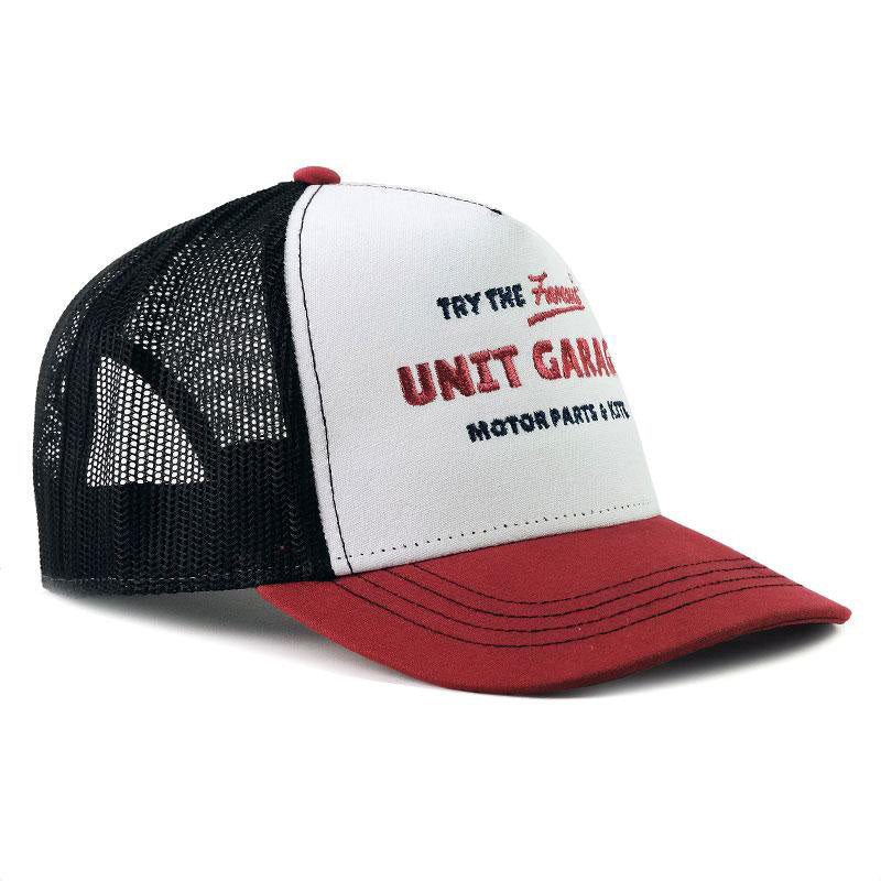 BMW R 1150 GS [1999-2004] - Gorra trucker Vintage Unitgarage blanco/rojo