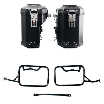 BMW R 12 nineT [2024-2026] - Atlas Aluminium-Taschenpaar 39L + 32L + Atlas Aluminium-Satteltaschenrahmen