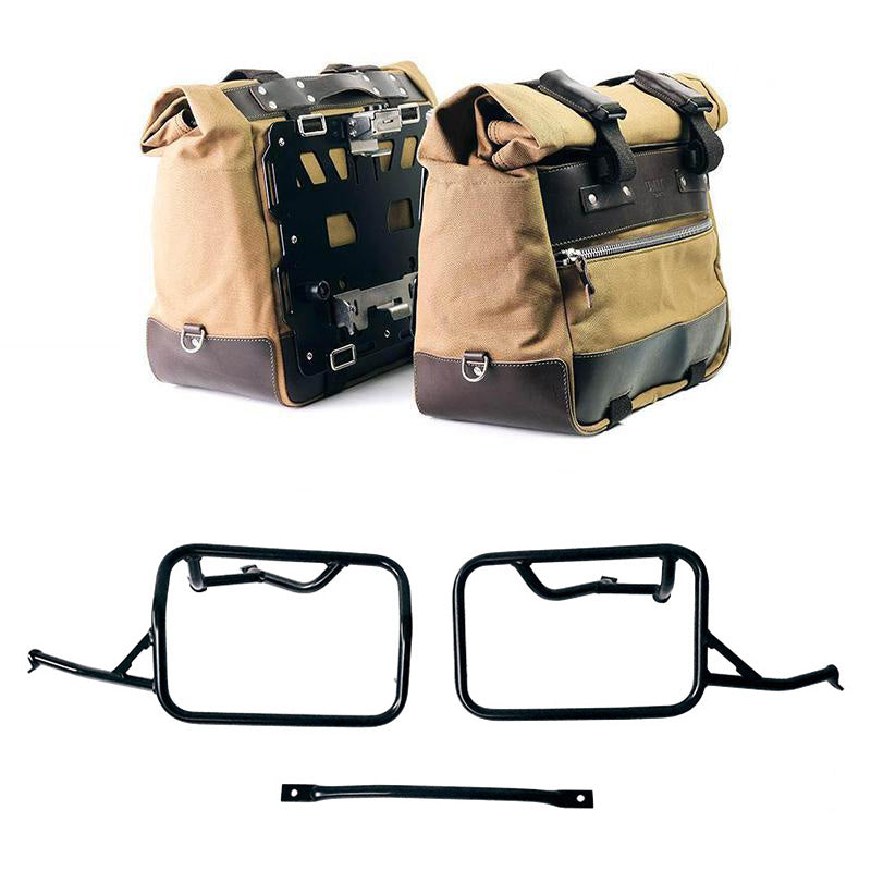 BMW R 12 nineT [2024-2026] - Paar Cult-Seitentaschen Canvas 40L - 50L + Paar Aluminiumplatten + Rahmen für Aluminiumtaschen
