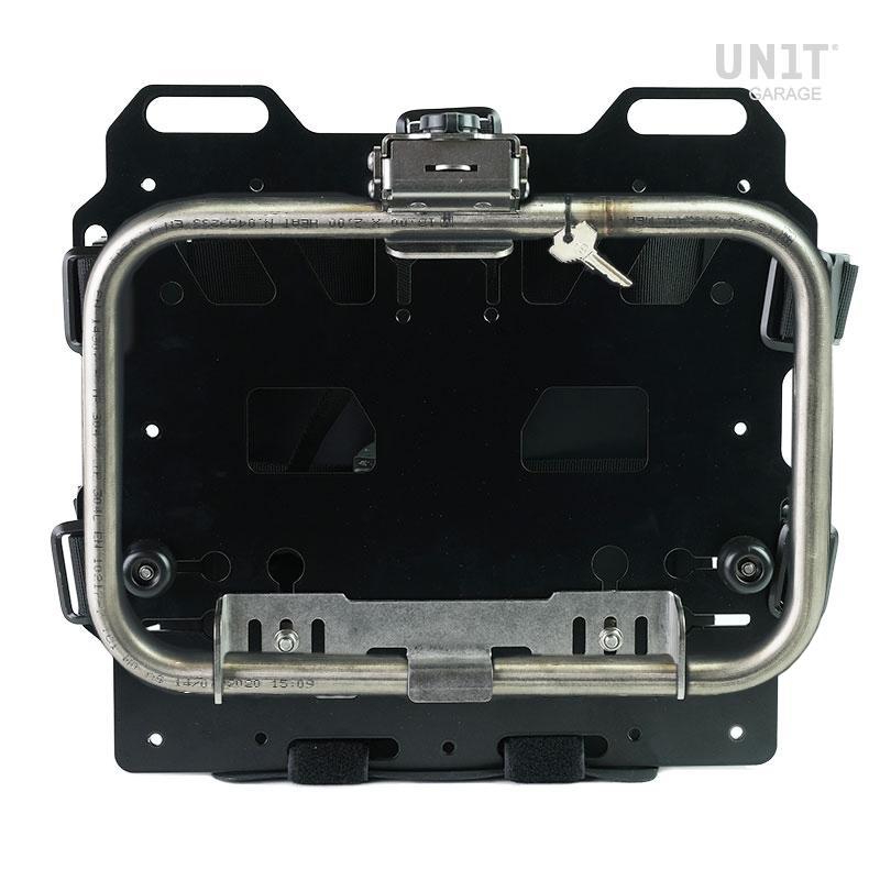BMW R nineT 1200 Racer [2017-2020] - Paar Aluminiumplatten mit vorderen Schnellkupplungen aus Hypalon und Schlössern