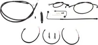 Harley Davidson FLS [LA CHOPPERS] - Kit completo de cable de manillar/línea de freno trenzado Midnight