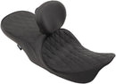 harley davidson flhri [ESPECIALIDADES DE ARRASTRE] - Asiento de cuero touring para 2 personas en posición delantera con perfil bajo-3