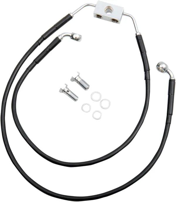 Harley Davidson Fxdwg [ESPECIALIDADES DE ARRASTRE] - Kit de línea de freno extendida de vinilo negro