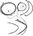 Harley Davidson Flhx [MARCA BURLY] - Juego completo de cables/líneas de manillar de vinilo negro para Ape Hanger
