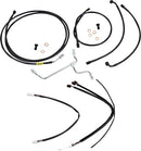 Harley Davidson Flhx [MARCA BURLY] - Juego completo de cables/líneas de manillar de vinilo negro para Ape Hanger