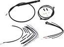 Harley Davidson FX [MARCA BURLY] - Juego completo de cables/líneas de manillar de vinilo negro para Ape Hanger