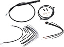 Harley Davidson FX [MARCA BURLY] - Juego completo de cables/líneas de manillar de vinilo negro para Ape Hanger