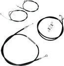Harley Davidson Flst [LA CHOPPERS] - Kit de cable de manillar/línea de freno de vinilo negro estándar