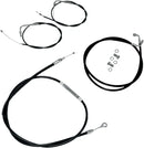 Harley Davidson Flst [LA CHOPPERS] - Kit de cable de manillar/línea de freno de vinilo negro estándar