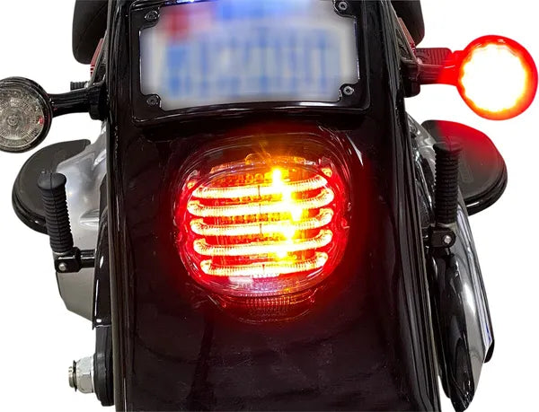 Harley Davidson Fxlrs [DINÁMICA PERSONALIZADA] – Luces traseras LED planas integradas ProBEAM® con indicadores adicionales