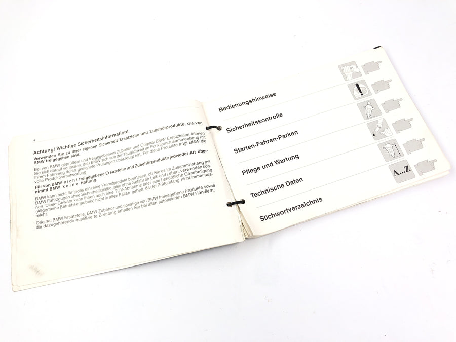 BMW K 1100 RS [1991] - Instrucciones de funcionamiento para las instrucciones de funcionamiento