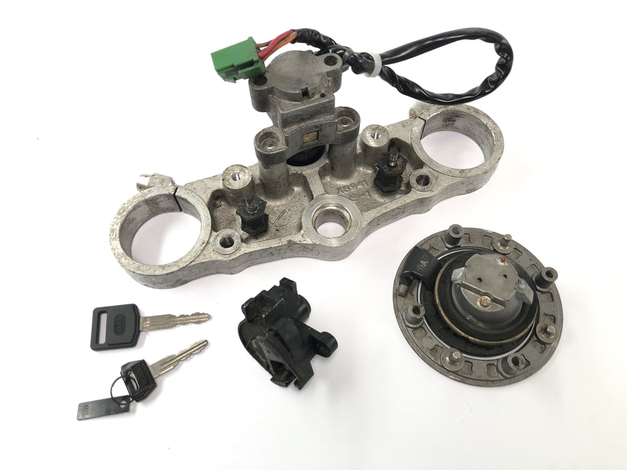 Suzuki GSX-R 1100 W GU75 C [1994] - Juego de cerraduras para puente de horquilla, cerradura para depósito superior, cerradura para asiento