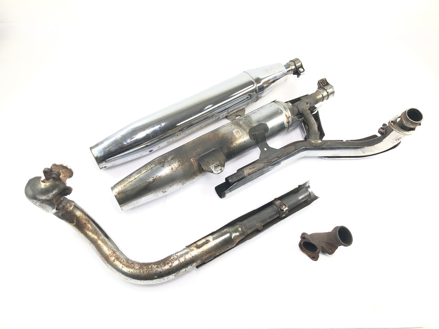 Yamaha XVS 650 4VR [1997] - Sistema de escape, silenciador trasero, colector completo