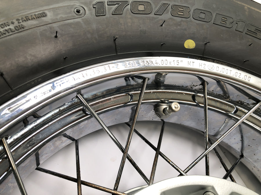 BMW R 850 C 259C [1999] - Llanta trasera rueda de radios 4,00x15 pulgadas