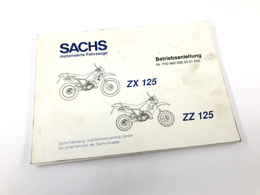 Sachs ZX 125 [1998] - Manual de instrucciones de funcionamiento instrucciones de funcionamiento
