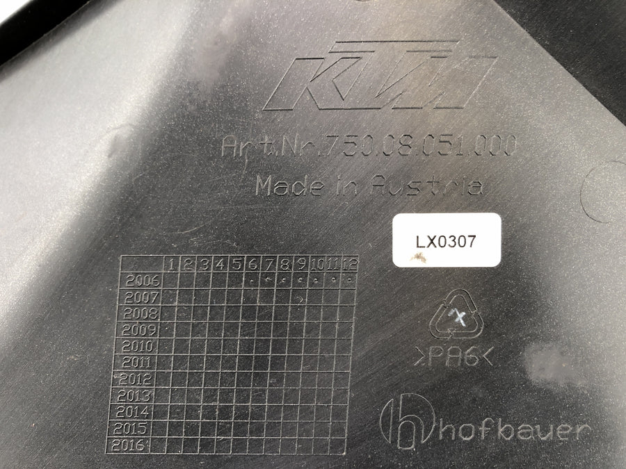 KTM 690 SM Prestige [2007] - Part de disfraz de revestimiento derecho de revestimiento lateral Cubierta derecha