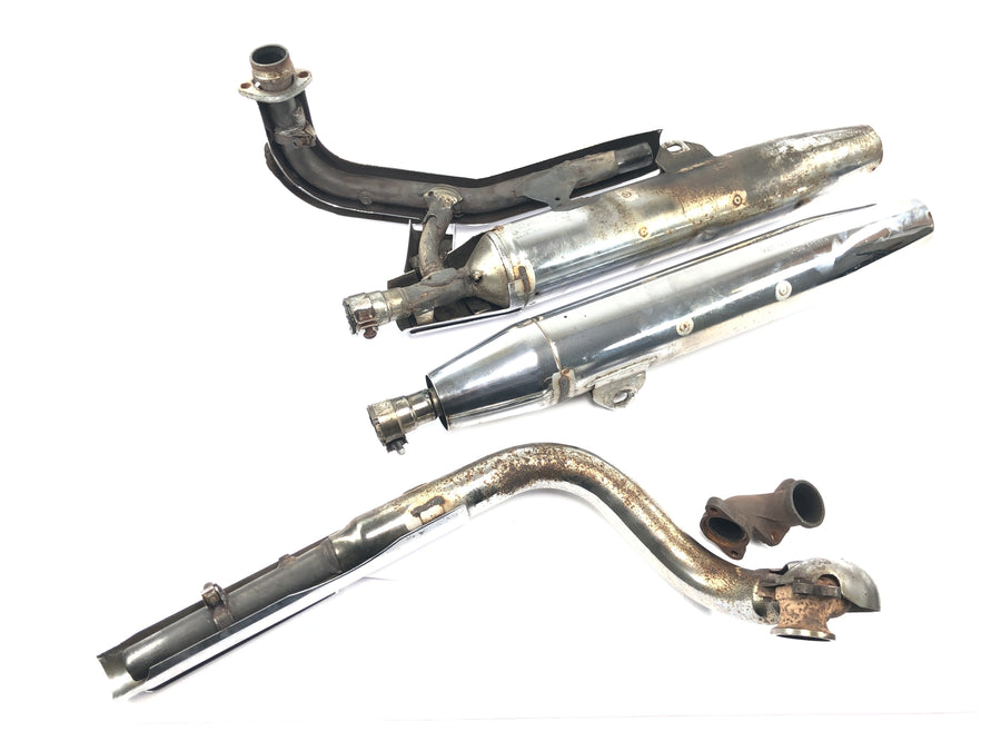 Yamaha XVS 650 4VR [1997] - Sistema de escape, silenciador trasero, colector completo