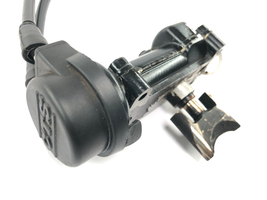 Cagiva Planet 125 [1998] - control de escape con corredera de escape con cables Bowden