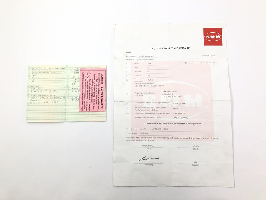 SWM RS 125 R B2 [2020] - Bastidor principal chasis base bastidor moto rojo