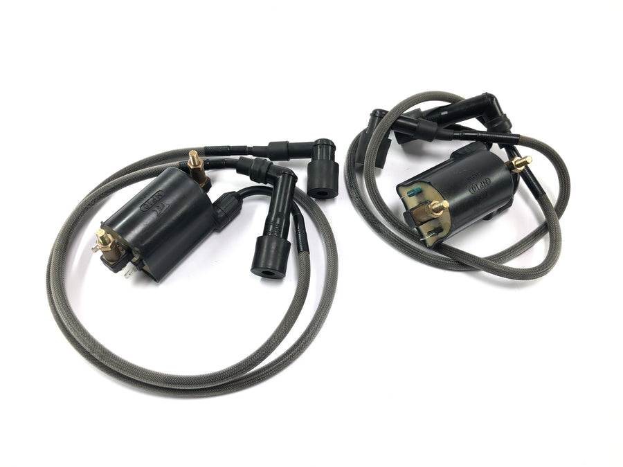 Kawasaki VN 1500 Mean Streak VN50T [2005] - Bobina de encendido Unidad de encendido Juego de bobinas de encendido con cables de encendido y conectores de bujía