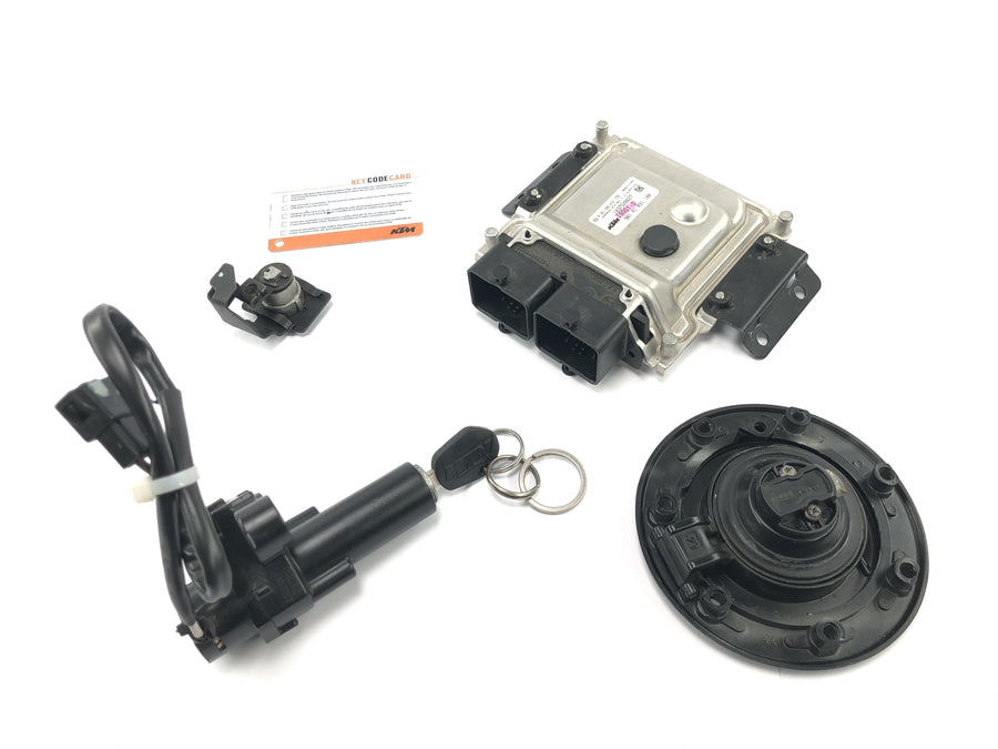 KTM RC 125 [2016] - Juego de cerradura centralita de control de tapa de depósito de cerradura de encendido ECU con juego de llaves con tarjeta codificada