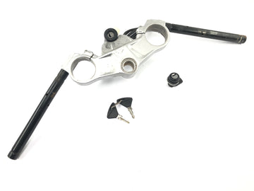 Aprilia RS 125 TW [2017] - puente de horquilla superior con cerradura de encendido del manubrio y cerradura de asiento