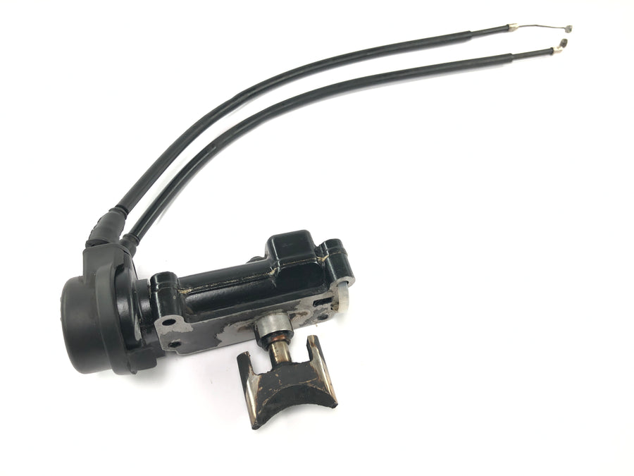Cagiva Planet 125 [1998] - control de escape con corredera de escape con cables Bowden
