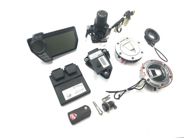 Ducati Multistrada 1200 S Touring [2009] - Conjunto de bloqueo cerradura de encendido inmovilizador sensor velocímetro ECU - 0