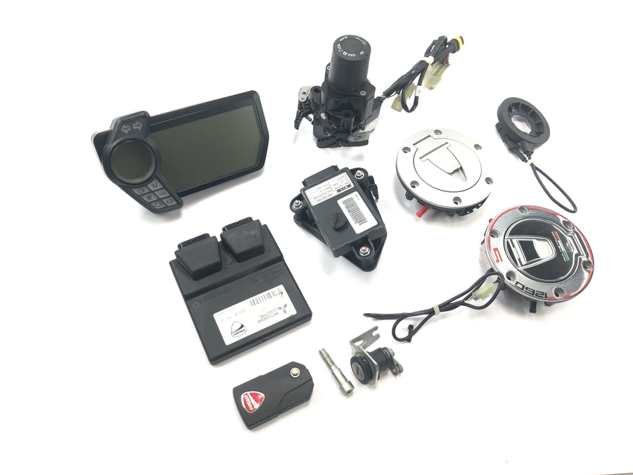 Ducati Multistrada 1200 S Touring [2009] - Conjunto de bloqueo cerradura de encendido inmovilizador sensor velocímetro ECU