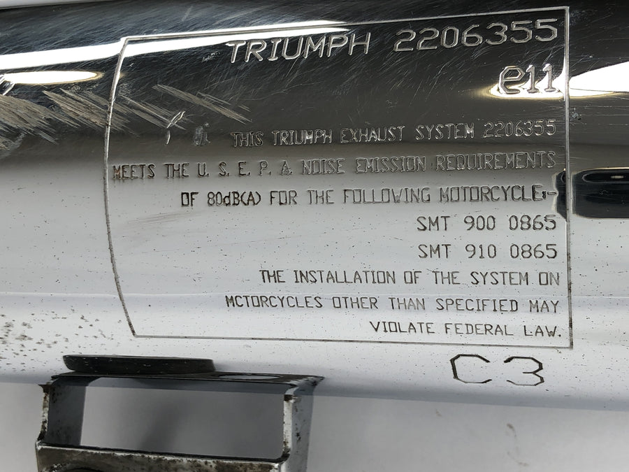 Triumph Bonneville T100 986MF [2012] - Silenciador escape trasero izquierdo