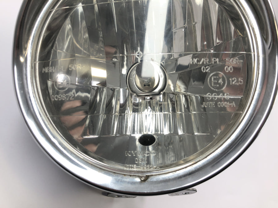 Yamaha XVS 650 4VR [1997] - Faro delantero con carcasa de lámpara cromada