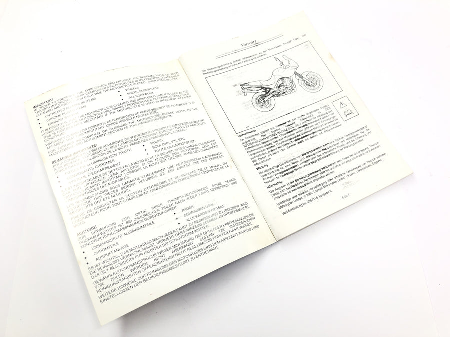 Triumph Tiger 955i 709EN [2003] - Manual del propietario