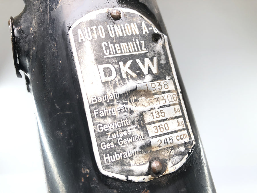 DKW NZ 250 [1938] - bastidor sin papeles