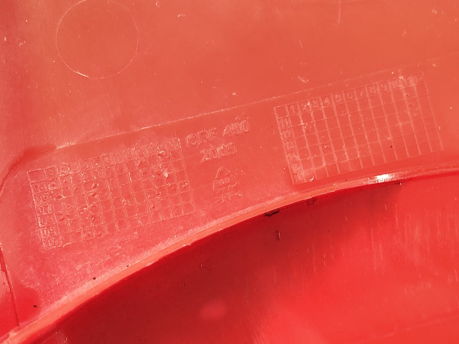 Honda CRF 450 R [2007] - Carenado depósito panel lateral izquierdo plastico rojo