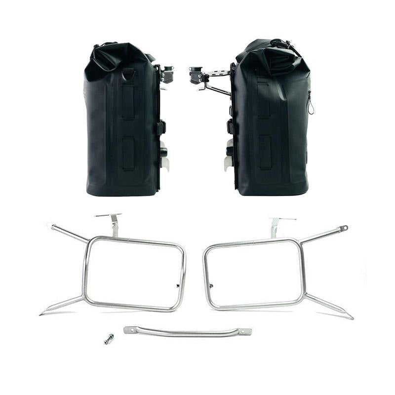 BMW R nineT 1200 Racer [2017-2020] - Zwei Khali-Seitentaschen aus TPU 35L - 45L + Paar Aluminiumplatten mit -Rahmen