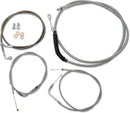 Harley Davidson Fxst [LA CHOPPERS] - Kit de línea de freno/cable de manillar cubierto de acero inoxidable estándar