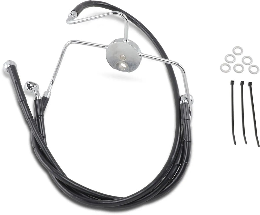 harley davidson flhri [ESPECIALIDADES DE ARRASTRE] - Kit de línea de freno de vinilo negro extendido