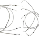 harley davidson flhtc [MARCA BURLY] - Kit completo de cable de manillar/línea de freno de acero inoxidable-1