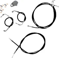 Harley Davidson Fltr [LA CHOPPERS] - Kit de cable de manillar/línea de freno de vinilo negro estándar