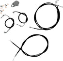 Harley Davidson Fltr [LA CHOPPERS] - Kit de cable de manillar/línea de freno de vinilo negro estándar